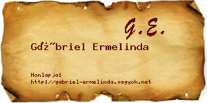 Gábriel Ermelinda névjegykártya